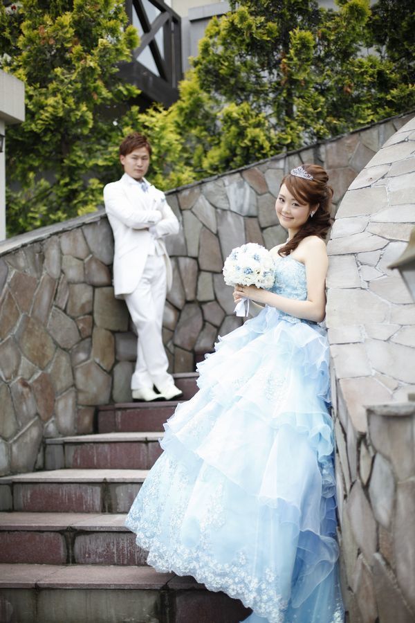 結婚準備】ブルーのカラードレスで花嫁様の魅力を引き出します♡【お
